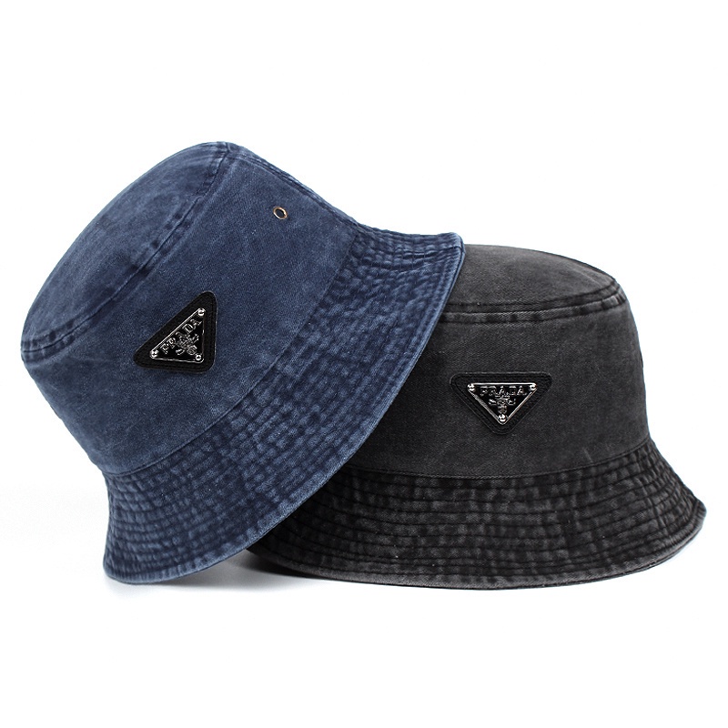 Kualitas tinggi Denim topi ember Fashion pria wastafel topi wanita tertekan naungan ember topi