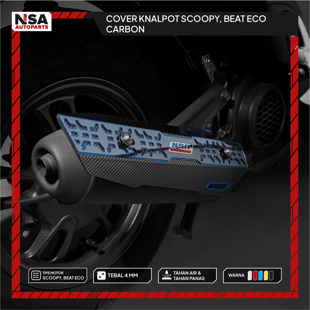 COVER KNALPOT BEAT SCOOPY ECO LIMITED EDITION SERIES AKSESORIS BEAT KARBU FI SCOOPY KARBU FI TUTUP K