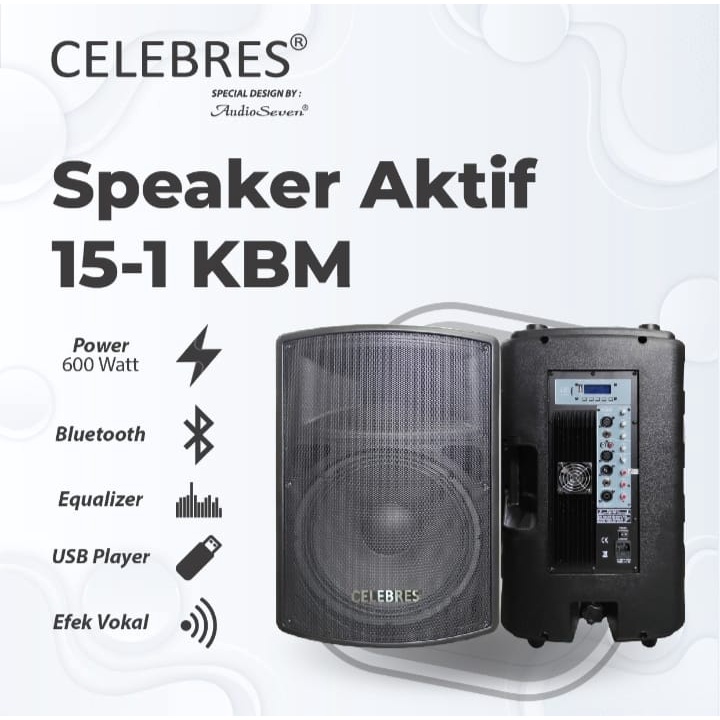 Speaker Aktif 15"inch Celebres 15-1 / 15- 1 KBM Full Ram 2 x 1000watt