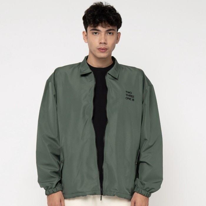 [MRN25] M231 Jaket Coach Two Tone Dark Green Back On Track 2584B - L