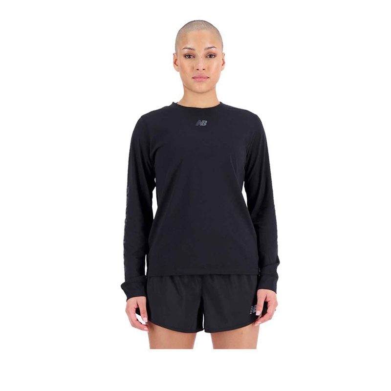 New Balance Relentless Heathertech Women's Long Sleeve - Black