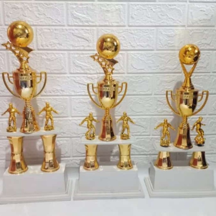 trophy tropi piala set bola futsal kaki 2
