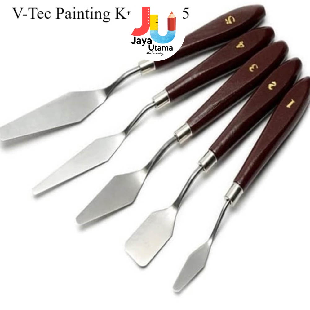 

V-Tec Painting Knife - Pisau Palet - Pisau Lukis Set Isi 5