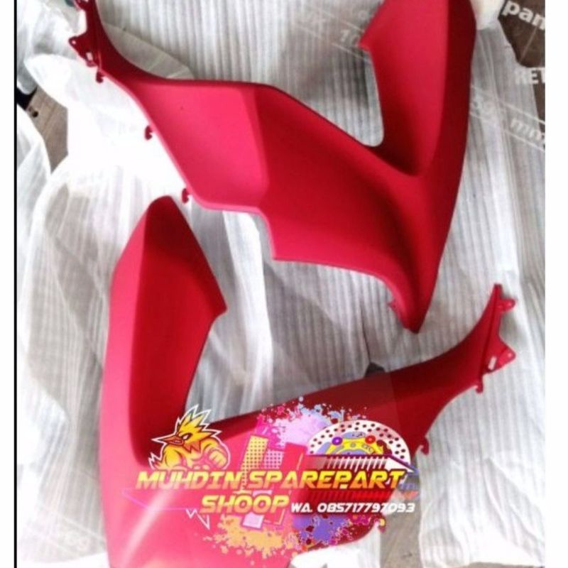cover sayap kanan kiri body depan PCX 150 2018 2019 2020 sampai 2021 merah doff dop