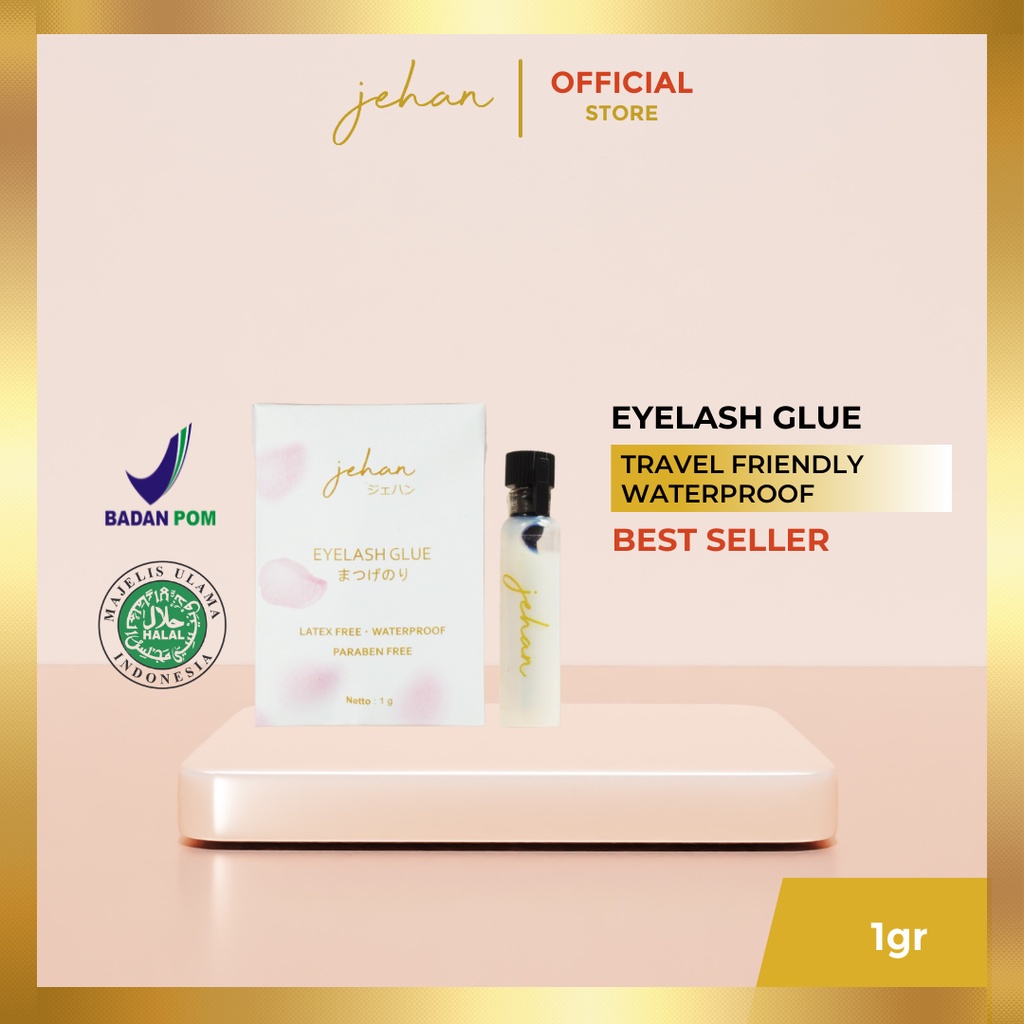 Jehan Eyelash Glue | Lem Bulu Mata 1 gr (1pcs) Premium,terbaik