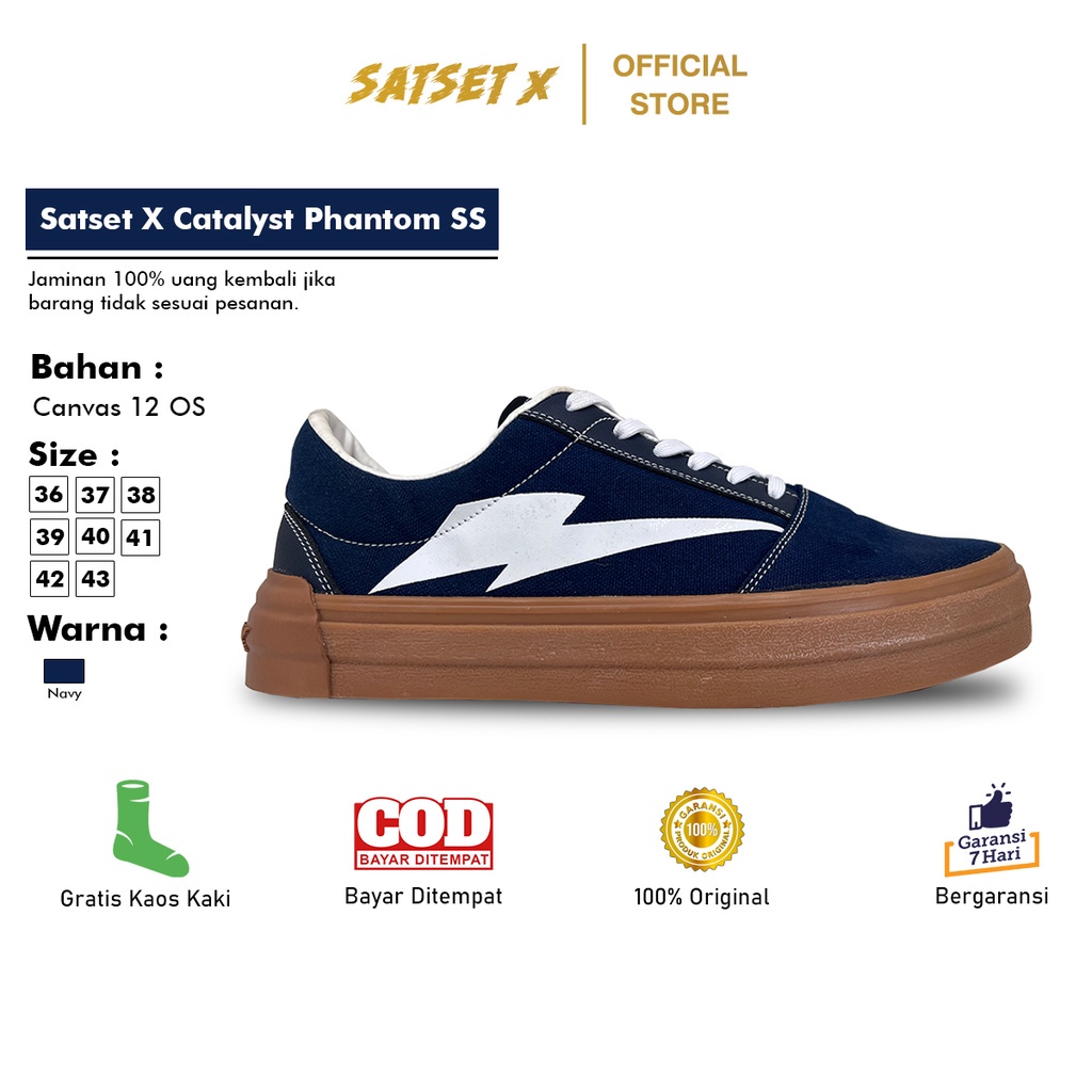 Sepatu Sneakers Pria SATSET X Ethala Old Skool Sepatu Casual Cowok Wanita Original Sepatu Sekolah Or
