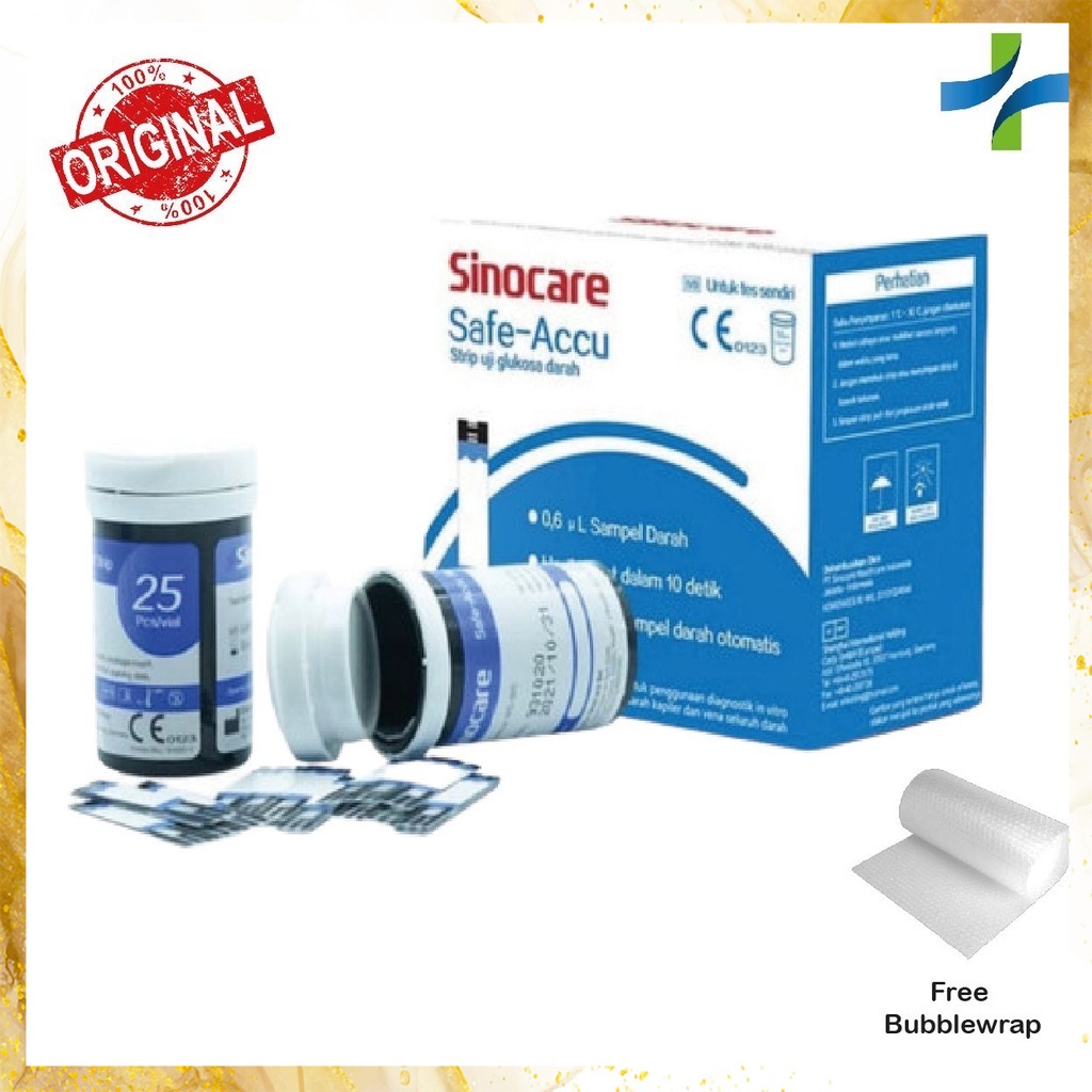 Sinocare Strip Safe-Accu Alat Uji Gula Darah / Alat Ukur Gula Darah