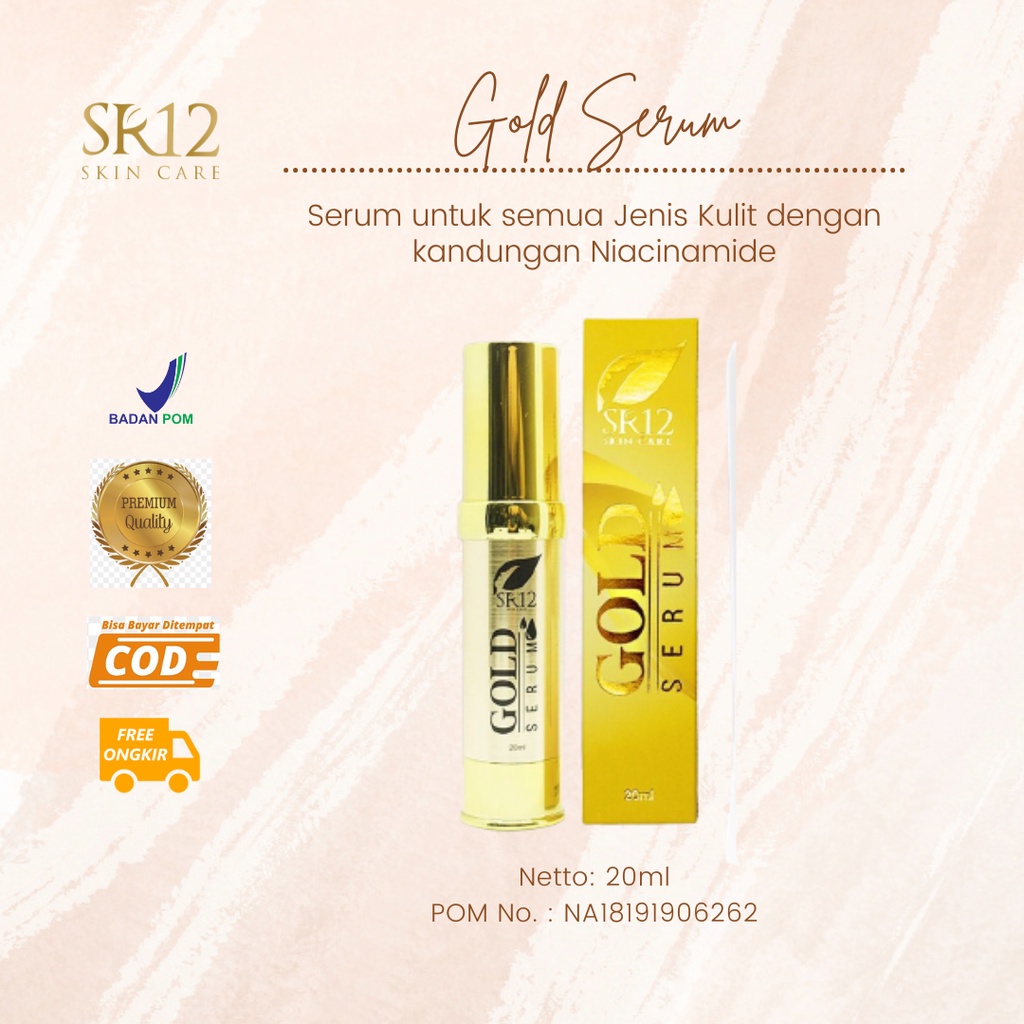 GOLD SERUM SR12 MENGHILANGKAN FLEK HITAM KULIT GLOWING ANTIAGING NIACINAMIDE