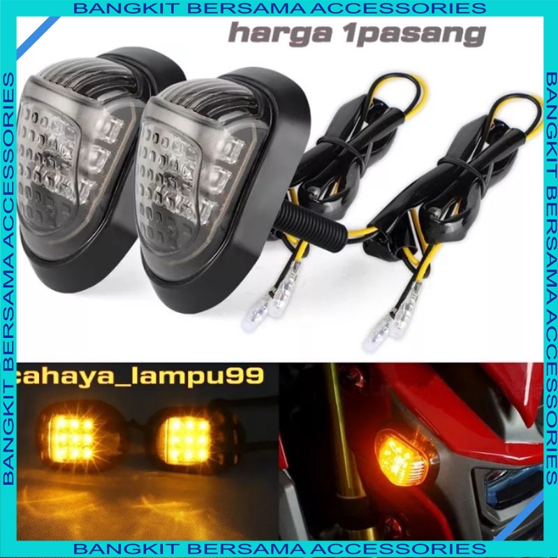 HARGA DISKON SEIN SEN TEMPEL KODOK SEIN TEMPEL LED UNIVERSAL NINJA R RR MONO KLX R15