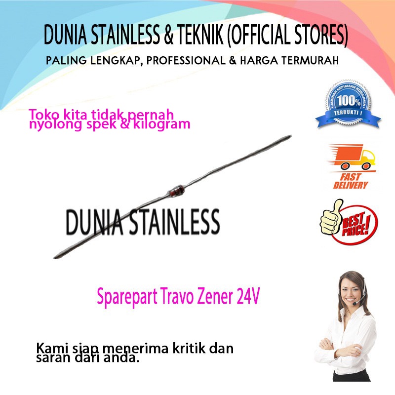 Sparepart Travo DIODA Zener 24V /pcs Alat Alat Teknik Bengkel Besi Stainless Steel