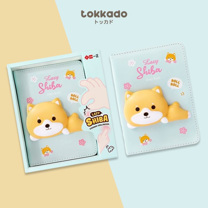 

TOKKADO Fuwa Squishy Daily Notebook Agenda Buku Catatan Anak Lucu - Shiba