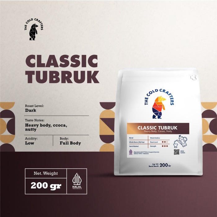 

Classic Tubruk Blend Arabica Coffee Arabika Biji Kopi Bubuk - 100 gram