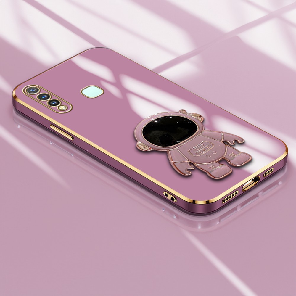 Casing Hp Untuk Vivo Y19 Phone Case Light Luxury Astronaut Holder Handphone Silikon Softcase
