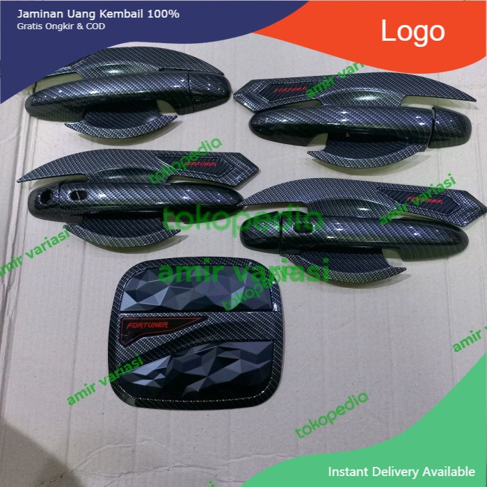 All new Fortuner VRZ 2016-2021 paket outer handle tank cover carbon Aksesoris mobil