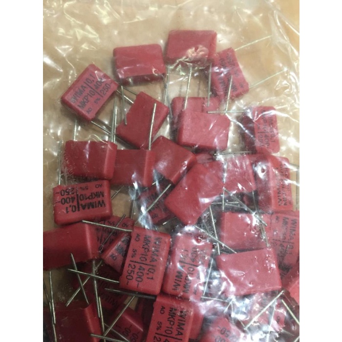 Capacitor wima 0,1uf 400v 100n 400volt 0.1uf wima mkp10