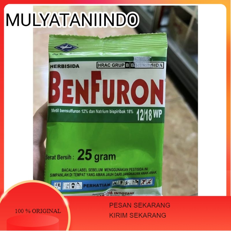 Herbisida Selektif padi Benfuron 25 gr aman untuk padi