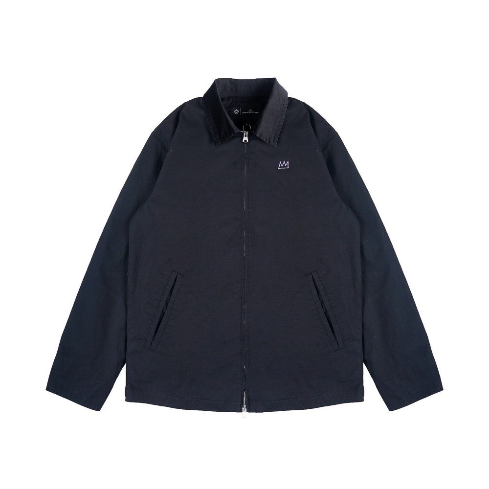 3Second x Basquiat Jaket Pria Kerah Overshirt Trucker Jacket Cotton Stretch 010823