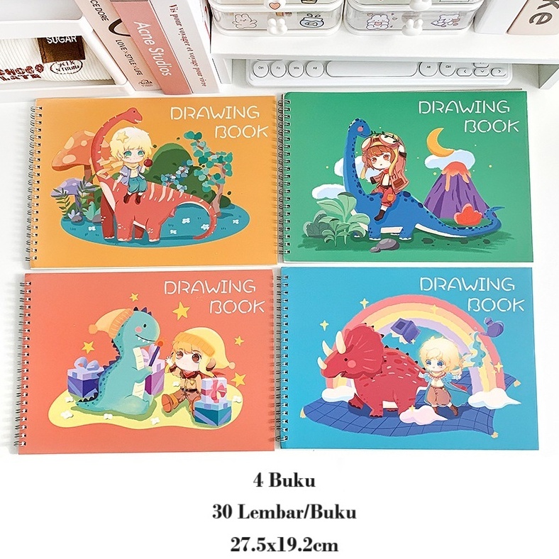 

4pcs Buku Gambar Lukis Melukis Menggambar Sketch Book IDgrosir IDG-ST0561