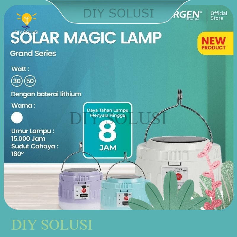 LAMPU LED EMERGENCY MAGIC / LAMPU DARURAT / LAMPU SOLAR CELL/ LAMPU KEMPING MERK MORGEN 30 / 50 WATT