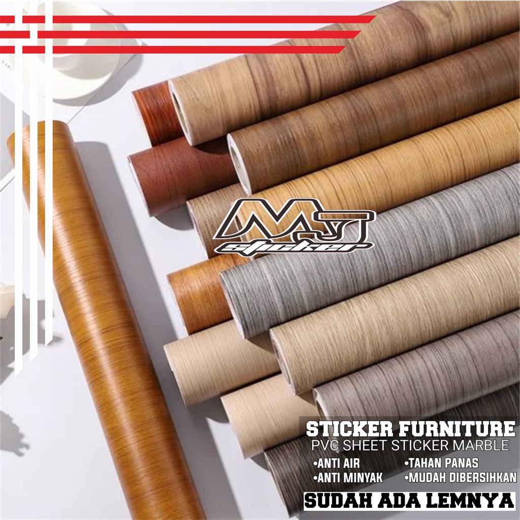 Stiker Lemari Stiker Meja Stiker Kayu Dinding Pelapis Furniture PVC Sheet