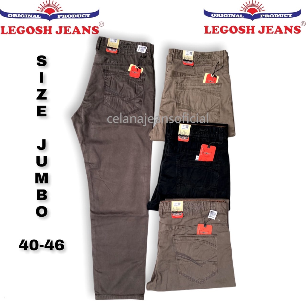 NISA Celana Big Size Jumbo 40 - 46 Original Legosh Casual // Casual Pria kualitas (Cardinal )