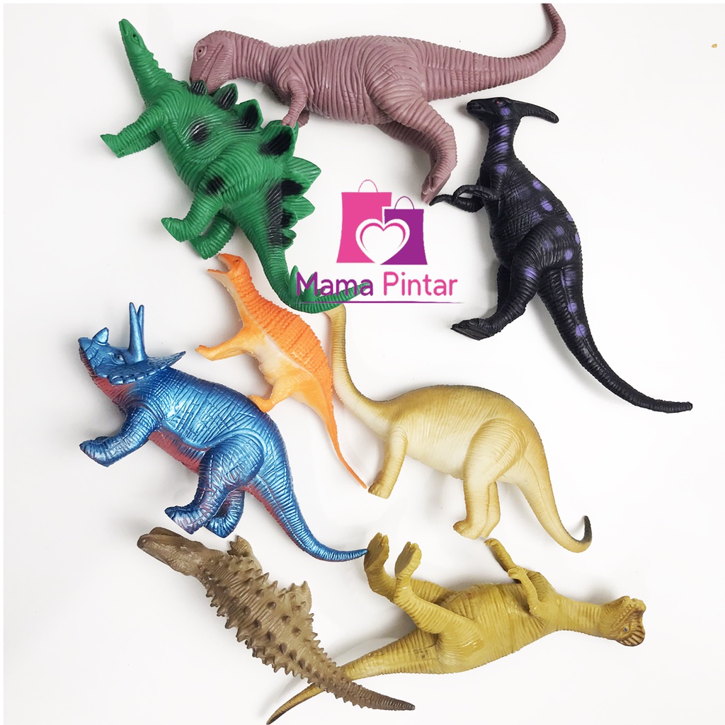 Mainan Anak Animal Figure Patung Dinosaurus Bahan Karet