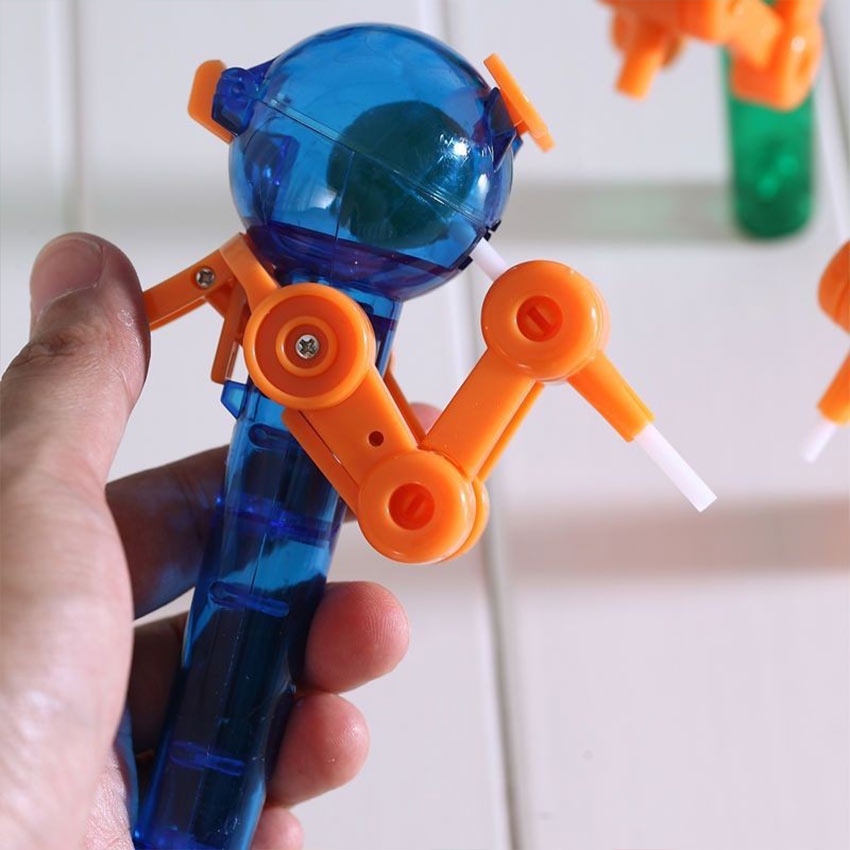 Mainan Robot Lollipop Holder Penyimpan Permen Lolipop Mainan Unik Anti Debu Lucu /Permen