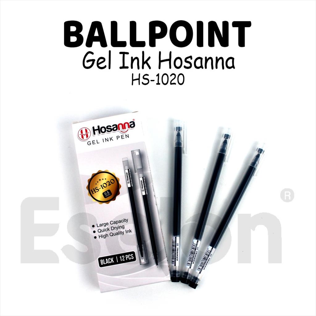 

12buah Pulpen Gel Office HS- 1020 / Pulpen Gel Hosanna HS-1020
