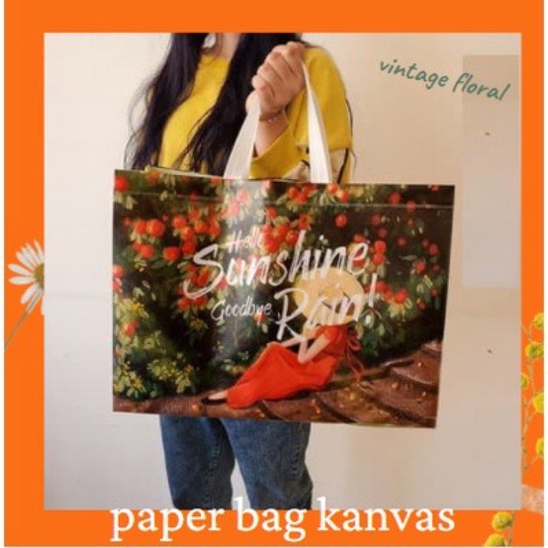 

(COD/INSTAN) Paper Bag Kain Motif Premium Goodie Bag Kantong Hampers Jumbo Tas Kado Gift Bag Besar (analla store pdg) TERMURAH!!