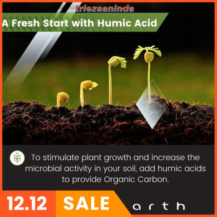 Pupuk Humic Acid Humus 1 KG, Asam Humat 1KG, Humic Acid Pembenah Tanah