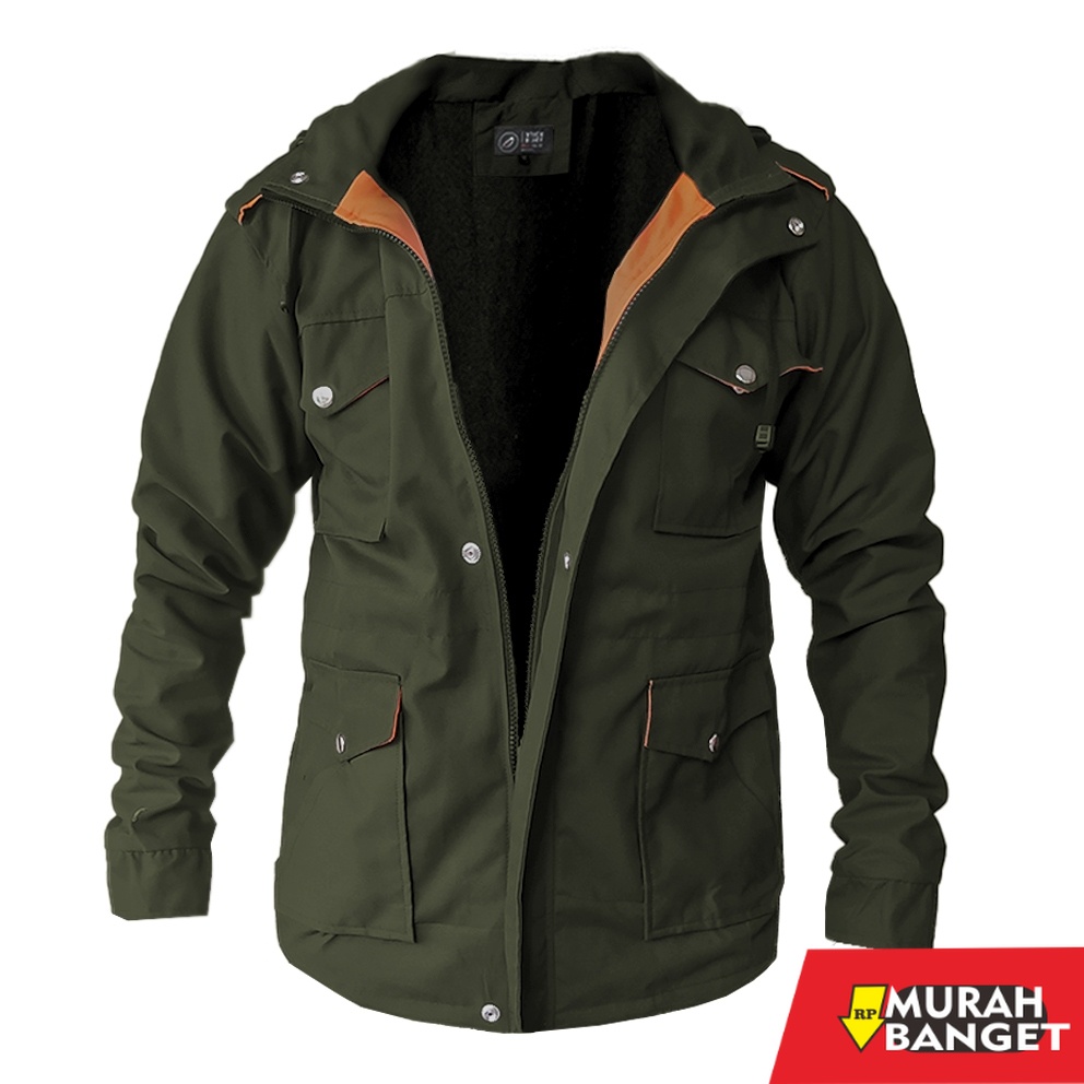 Outer pria  ukuran besar- VG JAKET PRIA PARKA KANVAS BIG SIZE  M - 3XL/ JAKET PARKA PREMIUM JUMBO M 