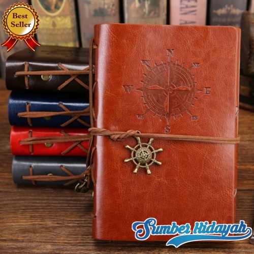 

Buku Catatan Binder Kulit Retro Compass Kertas A5 - ZB045
