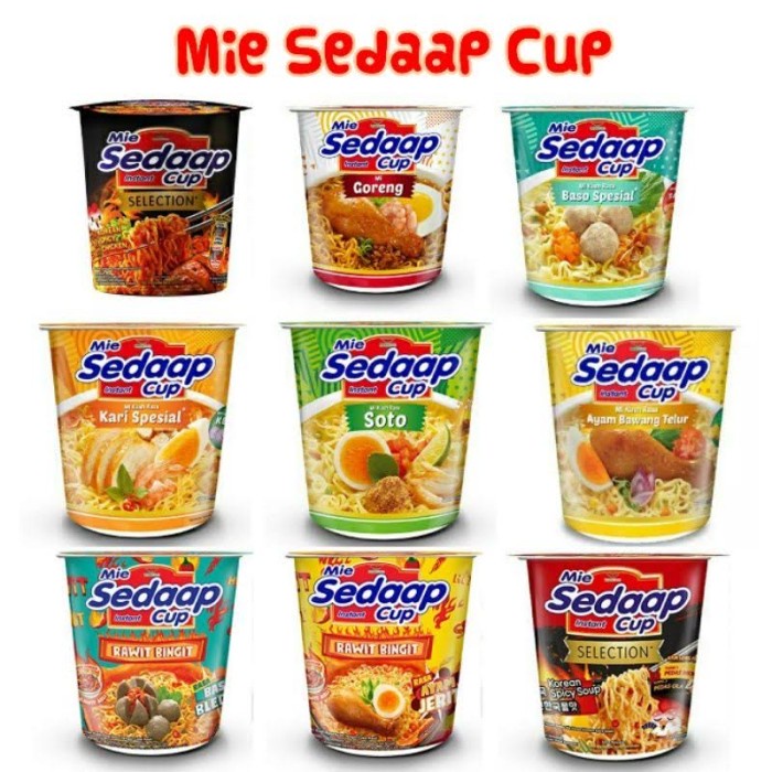 

Mie Sedaap Cup / 1 Dus / 12 Pcs / All Variant