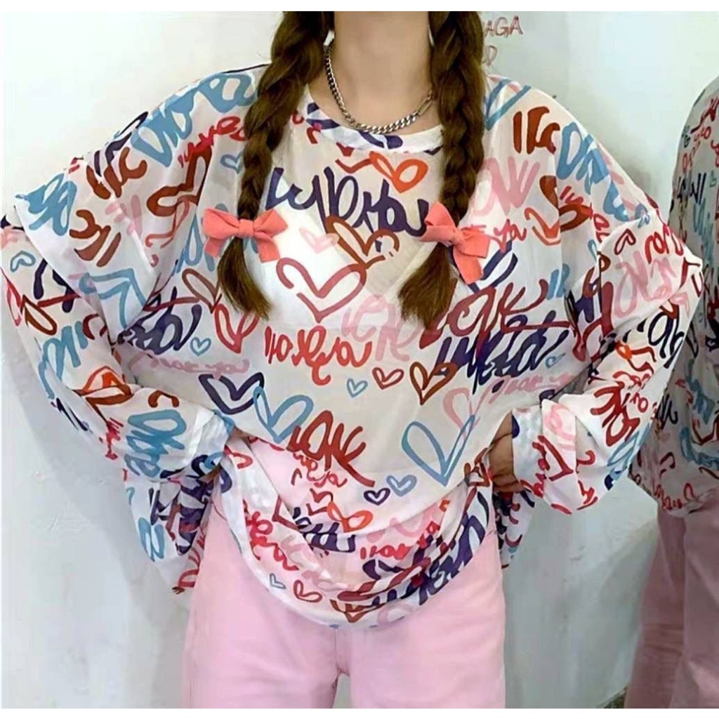 07158 KAOS PANJANG ZEMOVE A.YUN TRANSPARANT PREMIUM BANGKOK FULL PRINT VARIAN MOTIF KAOS PANJANG WAN