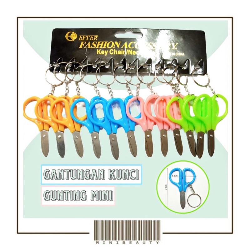 

GANTUNGAN KUNCI GUNTING MINI / GANTUNGAN KUNCI ATK ANAK PER LUSIN