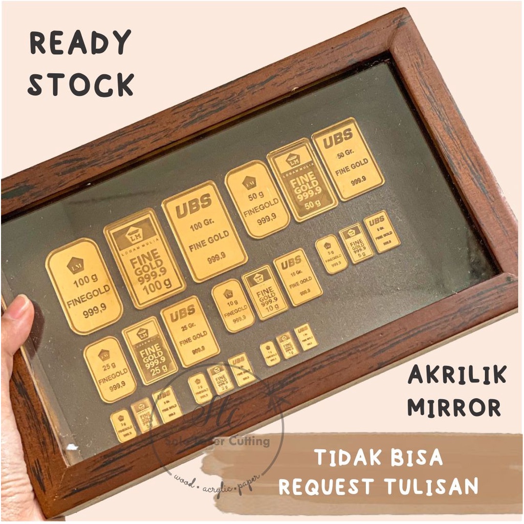 Replika logam mulia 0,5gr - 50gr Desain Lama / Desain BARU / UBS untuk mahar ECERAN / isian mahar / 