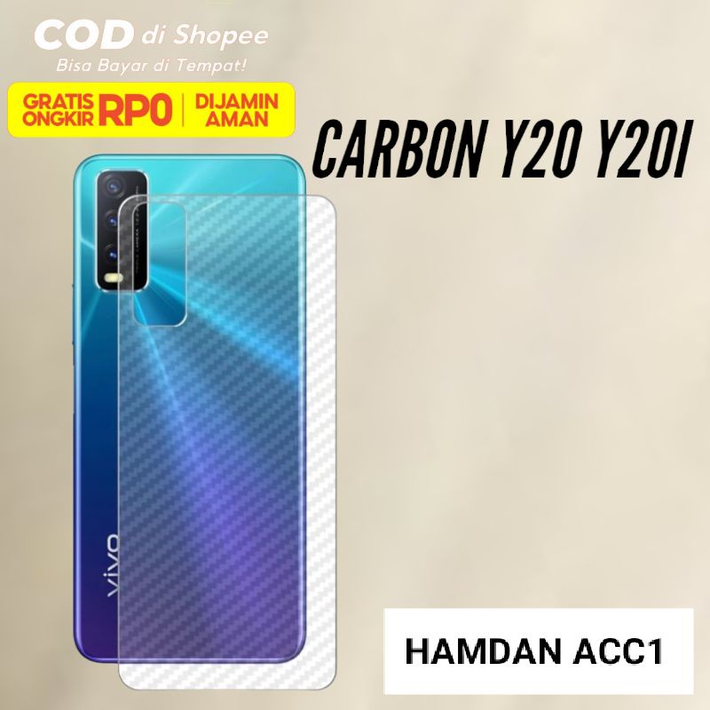 SEKIN/CARBON VIVO Y20 Y20S Y20i ANTI PELINDUNG JAMUR BELAKANG HP