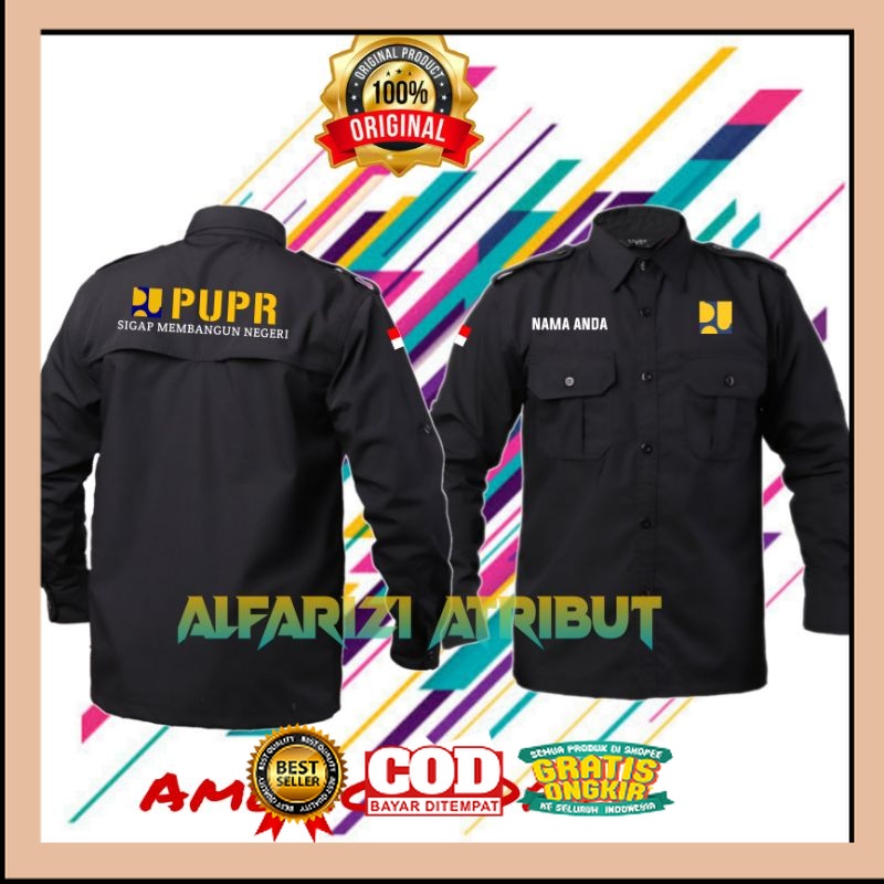KEMEJA LAPANGAN PUPR KEMEJA PDL PUPR SIGAP MEMBANGUN NEGERI//BAJU KEREN MODEL BARU / HARBOLNAS / PRO
