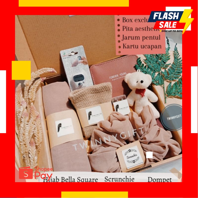 

12.12 SALE |HAMPERS HADIAH KADO ULANG TAHUN / GIFT BOX CEWEK HIJAB ULANG TAHUN LEBARAN WISUDA