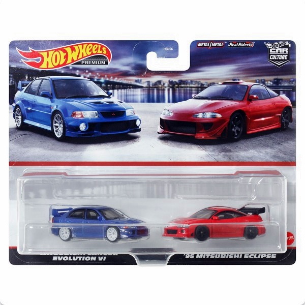 Hot Wheels 2pack Mitsubishi Lancer Evolution VI & 95 Mitsubishi Eclipse