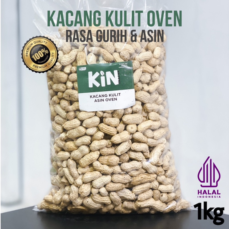 

Kacang Kulit Oven Kualitas Super. Berat 1 Kg Rasa Gurih & Asin Halal