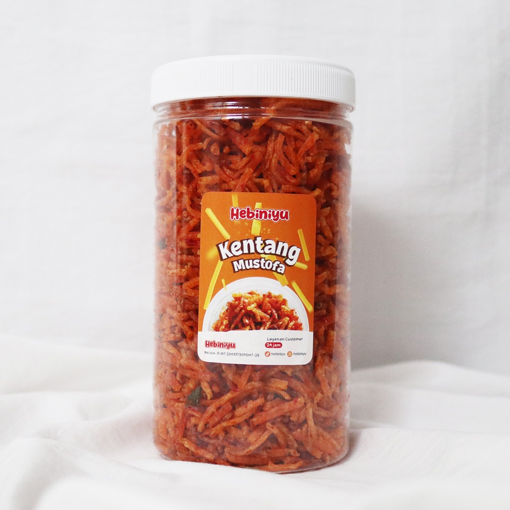 

Kentang Mustofa Balado Premium 400 Gram - Kemasan Toples 1000 ML