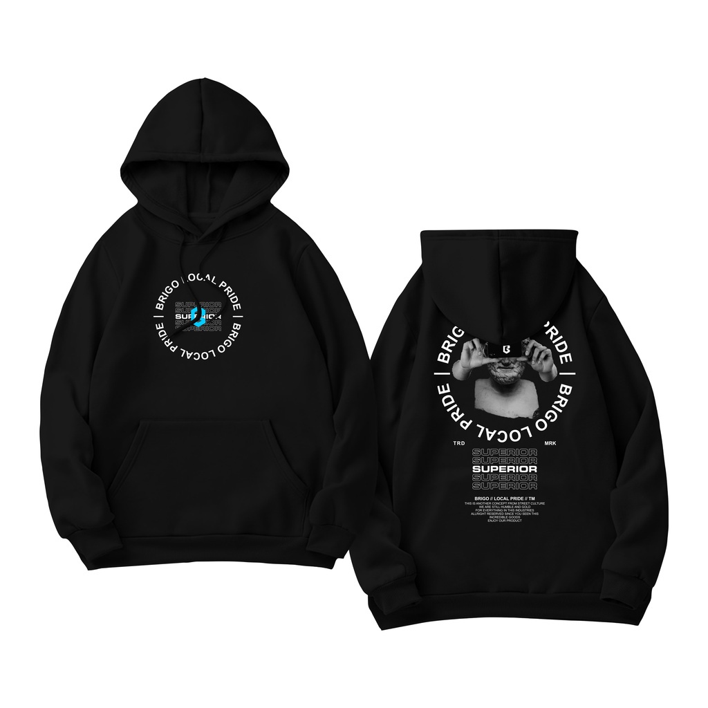 Jaket Hoodie SUPERIOR Distro Pria Wanita Terbaru 2024