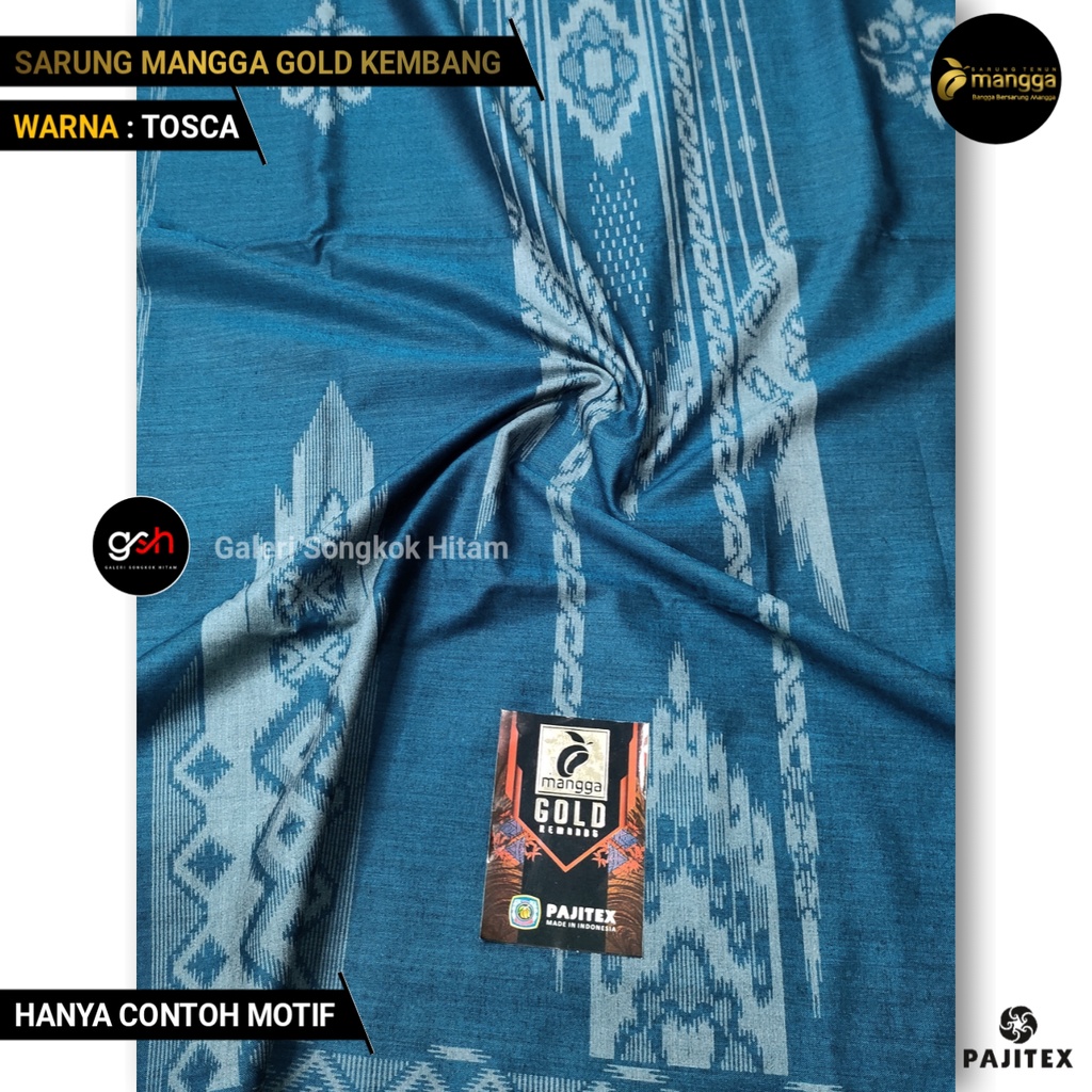 Sarung Mangga Gold Kembang TOSCA Sarung Dewasa Motif Kembang Sarung Pria Cap Mangga