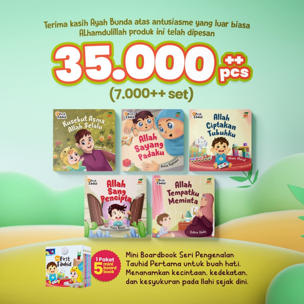 buku  My First Tauhid seri tauhid pertamaku bayi 0 6 12 bulan soft Baby Book Superlengkap sensory ne