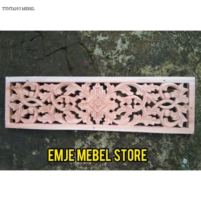 termurah hiasan dinding ornamen kayu ukir lisplang pintu jendela