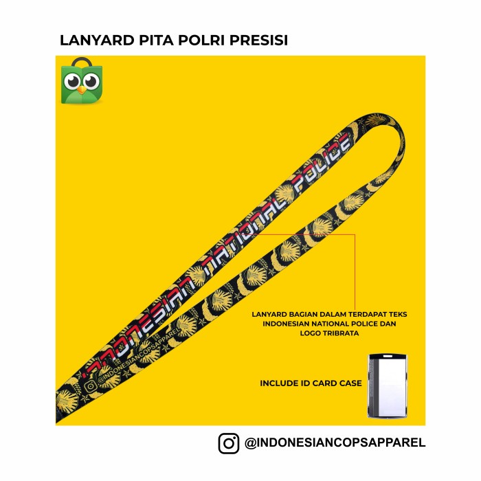 

Lanyard Pita Polri Presisi Kalung ID Card