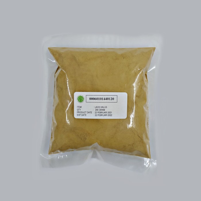 

LAOS HALUS / LENGKUAS HALUS 200 GR KUALITAS PREMIUM 100% ASLI