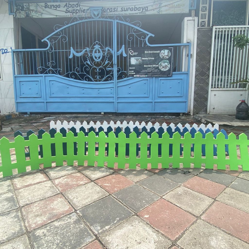 pagar dekorasi  tinggi 30cm pagar panjang -+ 220cm warna warni pagar taman pagar pojok baca pagar Pl