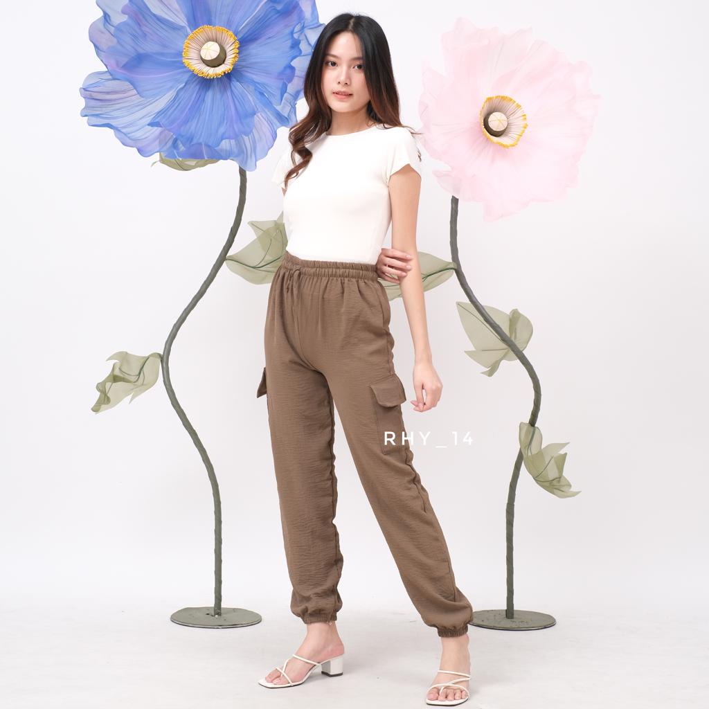 Celana Joger Cargo Pants Crinkle | Joger Crinkle Airflow Standart Jumbo
